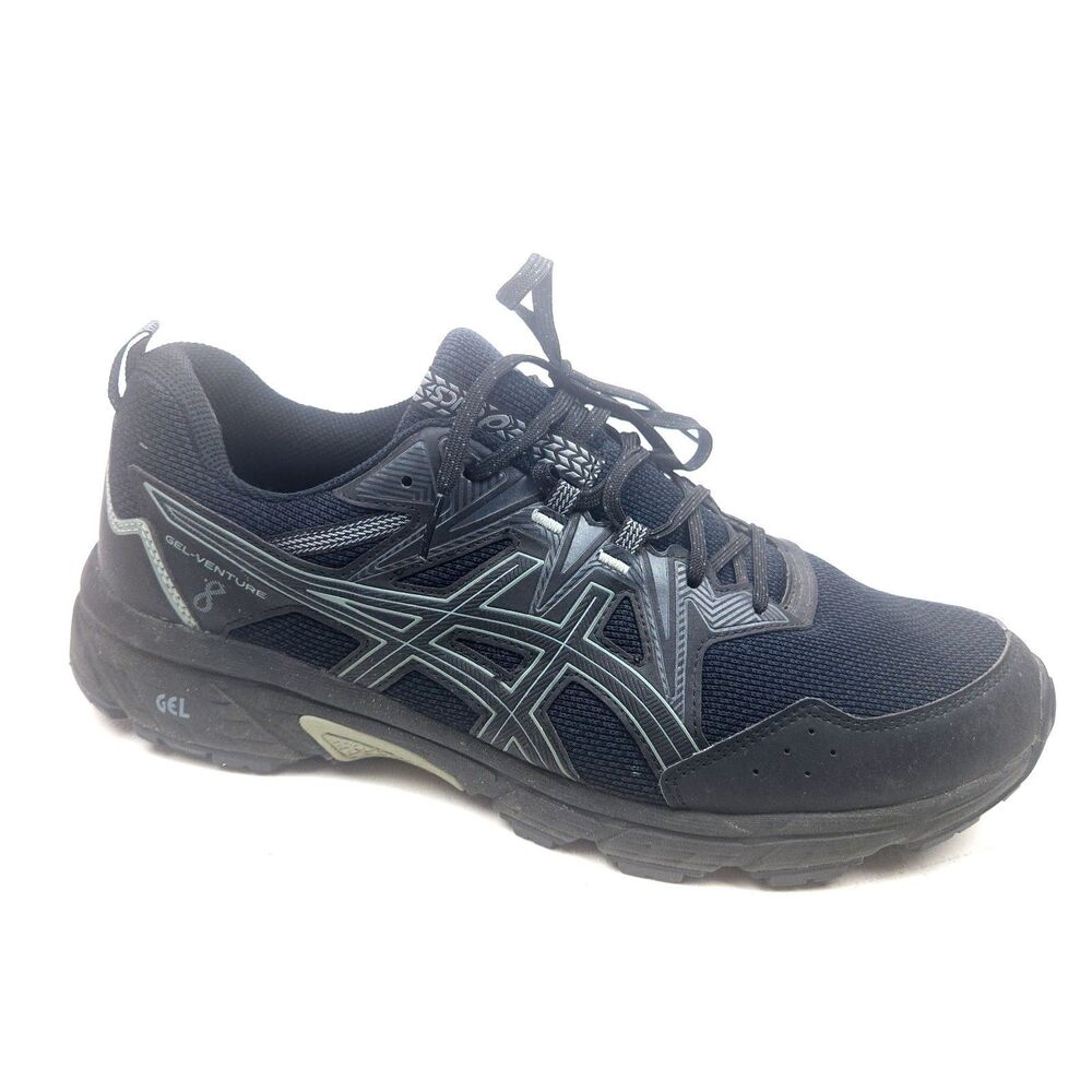 Asics Men's Sneakers Size 13 Gel Venture 8 Black Running Shoes  Lace Up